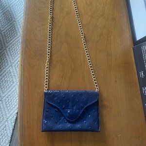Vintage navy/royal blue crossbody purse